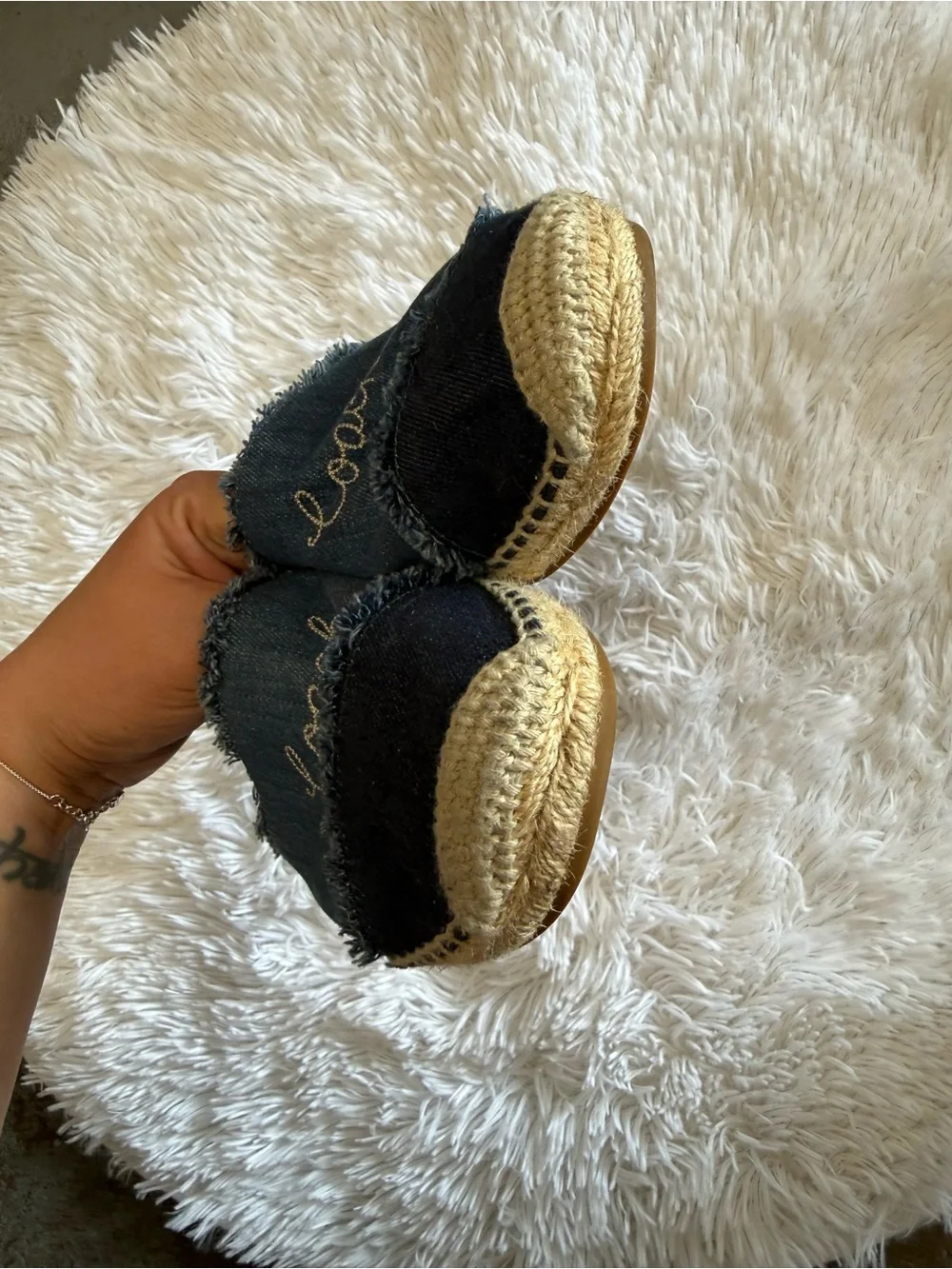 Coach Two-Tone Denim Espadrille